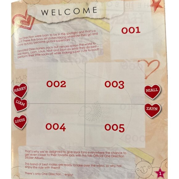1D One Direction GROUP 10.5" x 9" Sticker Book w/Centerfold POSTER w/10 STICKERS - Picture 10 of 16